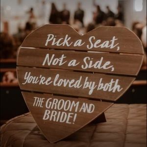 Wedding seating sign